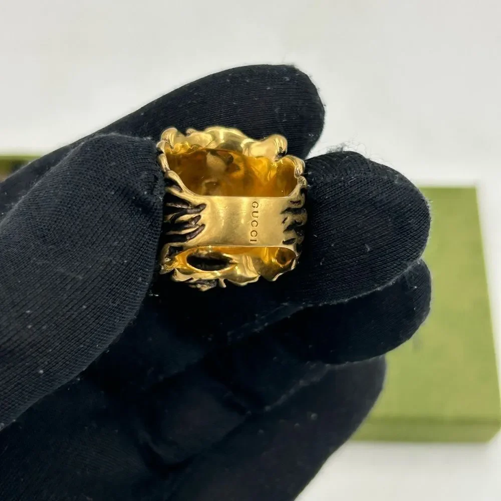 Unisex Gucci  iconic Lionhead ring size 10 made in Italy - Picture 4 of 8